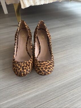 Vince Camuto Elmay Calf Hair Leopard Print Wedges